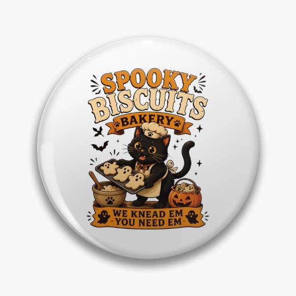 Item preview, Spooky Biscuits Bakery Cat Halloween Baking Pun designed and sold by OlyvieArt.