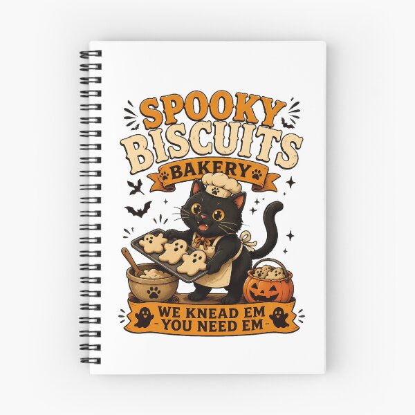 Item preview, Spooky Biscuits Bakery Cat Halloween Baking Pun designed and sold by OlyvieArt.