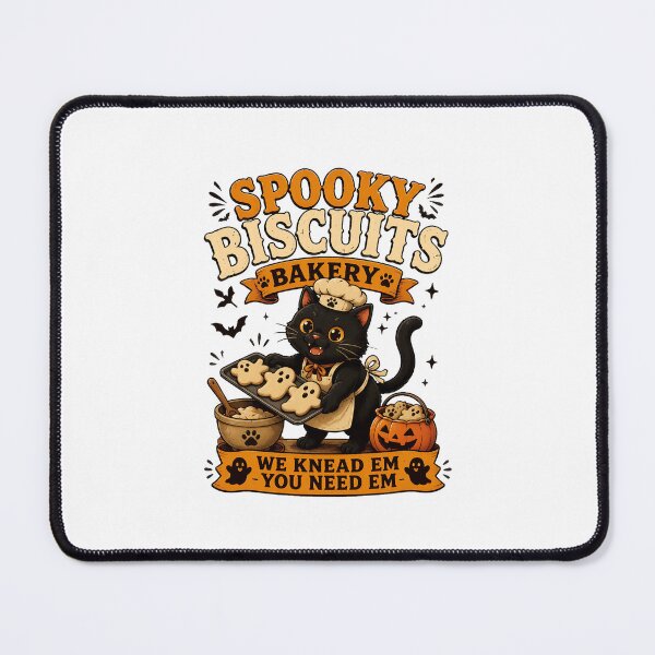 Item preview, Spooky Biscuits Bakery Cat Halloween Baking Pun designed and sold by OlyvieArt.