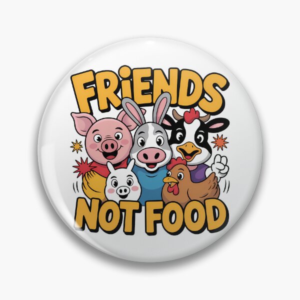 Item preview, Friends Not Food — Vegan Animal Rights Design designed and sold by LoFizzy.