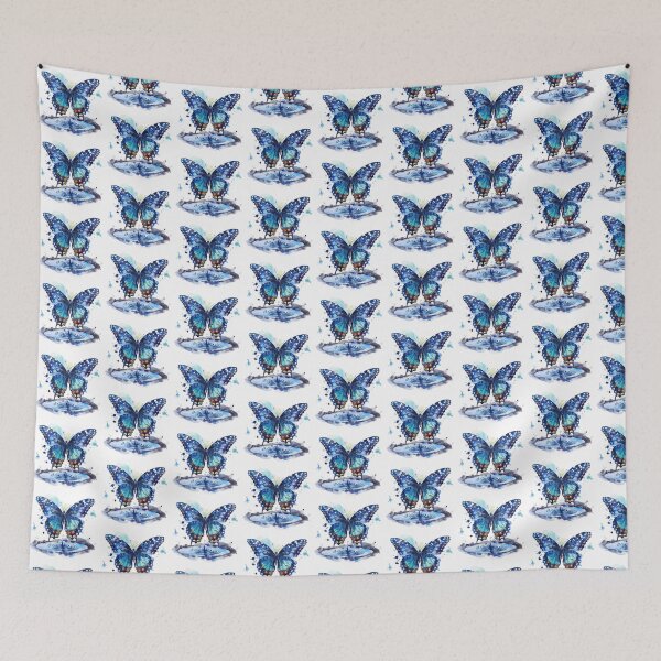 Item preview, Blue Butterfly | Elegant Nature Aesthetic Art designed and sold by Mandayartstudio.