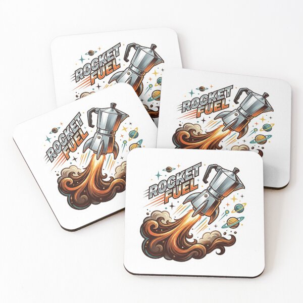 Item preview, Rocket Fuel Espresso Moka Pot Space Art designed and sold by Qavex Design Co..