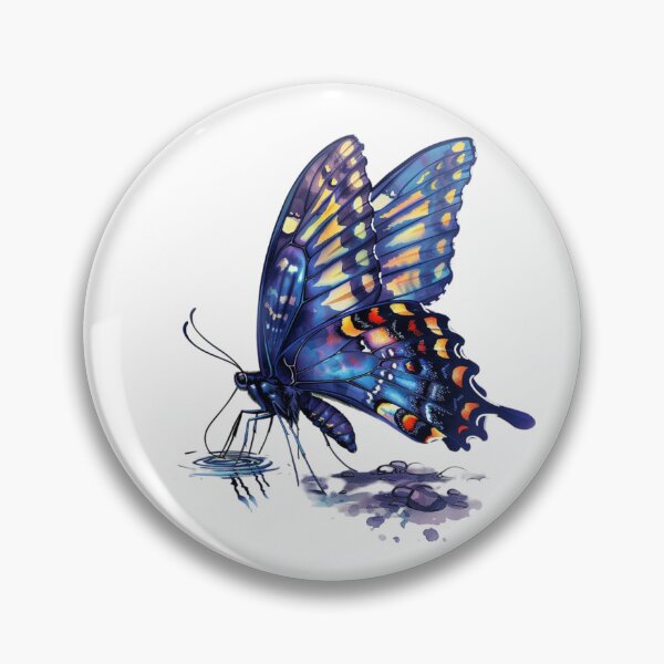 Item preview, Blue Butterfly | Elegant Nature Aesthetic Art designed and sold by Mandayartstudio.
