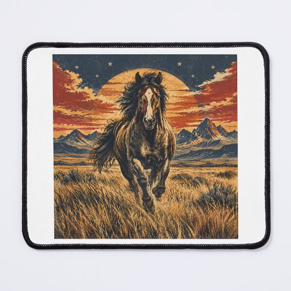 Item preview, Wild Horse Running Through Sunset designed and sold by Avenuse style.
