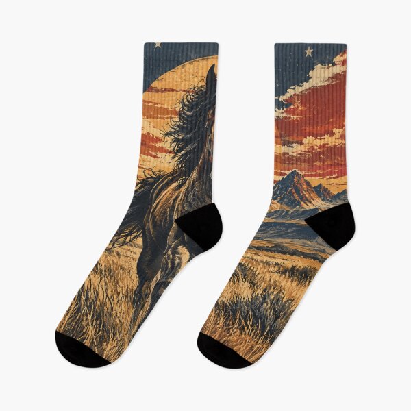 Item preview, Wild Horse Running Through Sunset designed and sold by Avenuse style.
