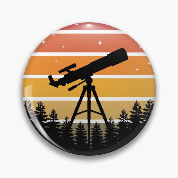 Item preview, Retro Telescope Silhouette Forest Night Vintage Sunset Art designed and sold by pattman.