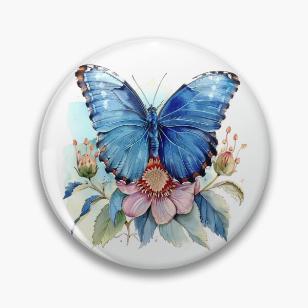 Item preview, Blue Butterfly | Elegant Nature Aesthetic Art designed and sold by Mandayartstudio.
