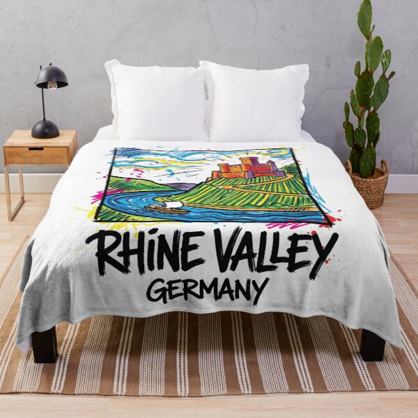 Item preview, Rhine Valley Castle Germany Travel Art designed and sold by Merch by Das Design Studio.