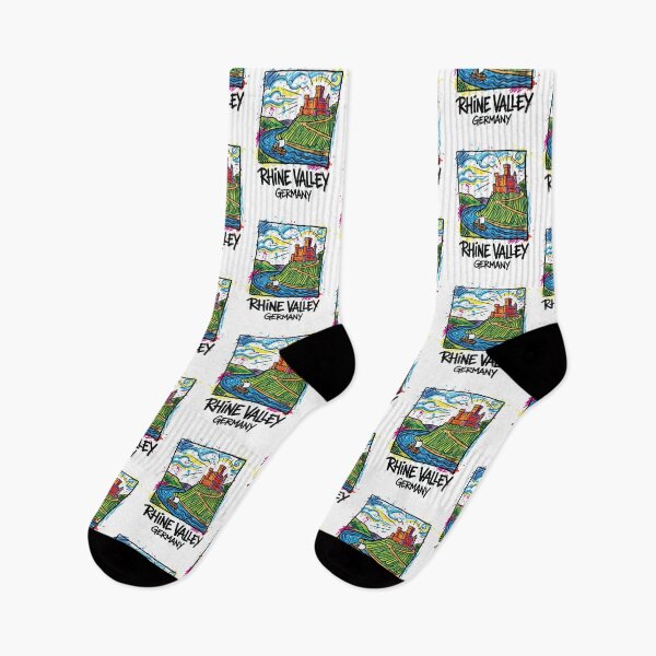 Item preview, Rhine Valley Castle Germany Travel Art designed and sold by Merch by Das Design Studio.
