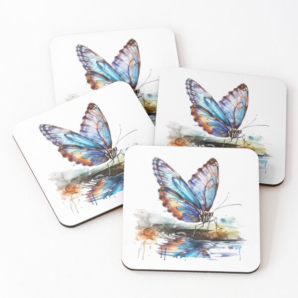 Item preview, Blue Butterfly | Elegant Nature Aesthetic Art designed and sold by Mandayartstudio.