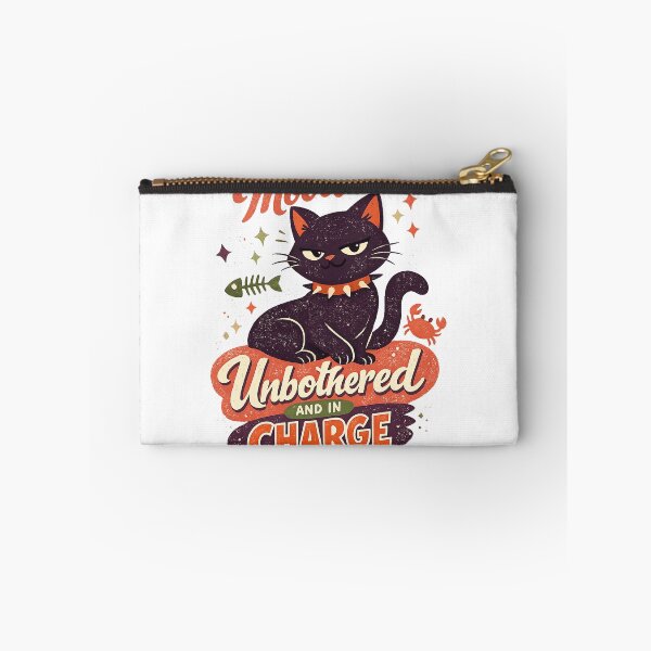 Item preview, Mood Unbothered and in Charge Sassy Black Cat Funny Retro Art designed and sold by inkoutninja.
