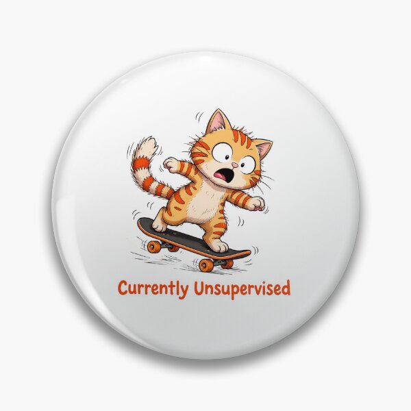Item preview, Funny Cat Running 'Currently Unsupervised' Meme Graphic designed and sold by OlyvieArt.