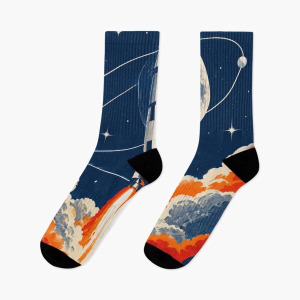 Item preview, Vintage Rocket Launch Through Space designed and sold by Avenuse style.