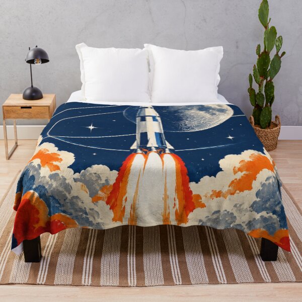 Item preview, Vintage Rocket Launch Through Space designed and sold by Avenuse style.