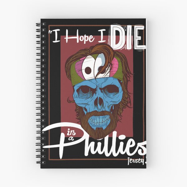 Item preview, Hope I Die In a Philly Jersey Skull Art designed and sold by KACIIBARN.