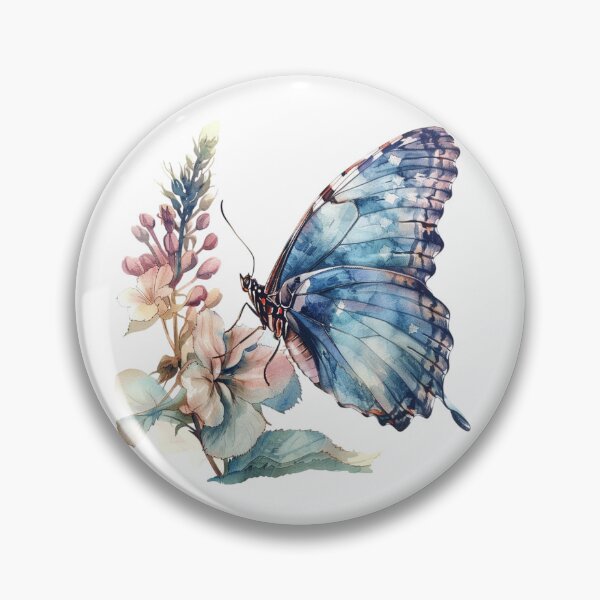 Item preview, Blue Butterfly | Elegant Nature Aesthetic Art designed and sold by Mandayartstudio.