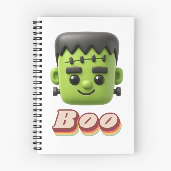 Item preview, Cute Frankenstein head Boo saying Halloween clay figure designed and sold by Mauswohn.