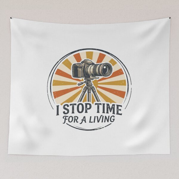 Item preview, I Stop Time For A Living Retro Vintage Camera Photographer Design designed and sold by KreatoLab.