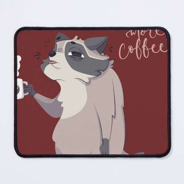 Item preview, Tired Raccoon Drinking Coffee - Drink More Coffee Funny Cute Illustration designed and sold by Sem34.