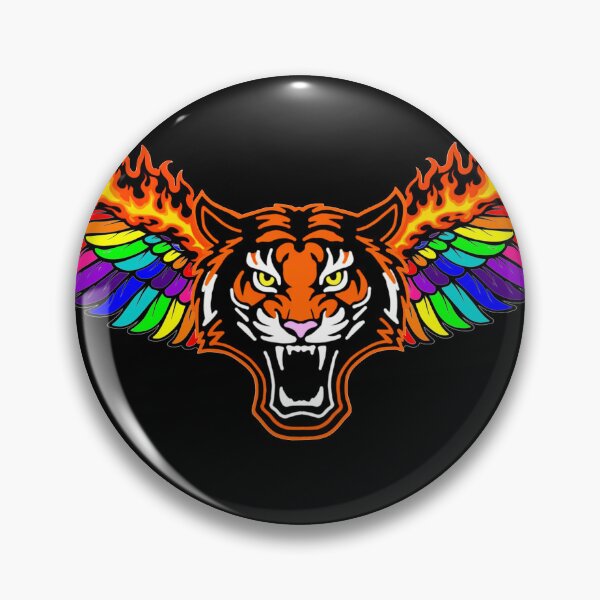 Item preview, Tiger with wings and flames inspired by the movie The Watch - Pride Edition designed and sold by NovaSkycrest.