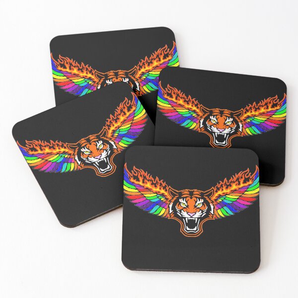 Item preview, Tiger with wings and flames inspired by the movie The Watch - Pride Edition designed and sold by NovaSkycrest.