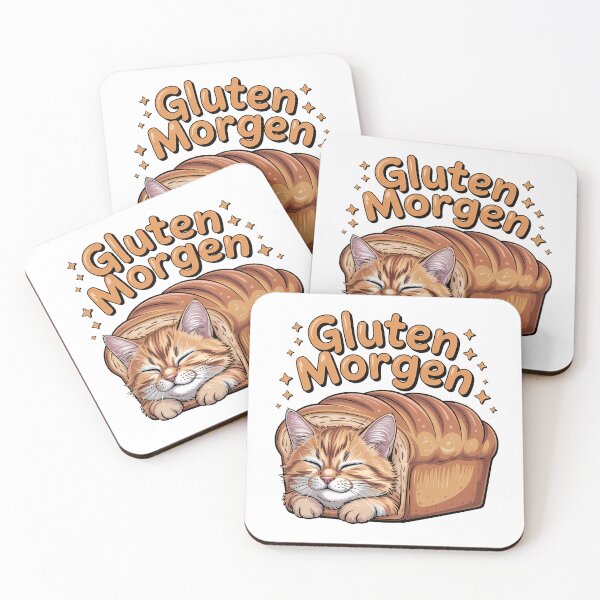 Item preview, Gluten Morgen — Cat Loaf Bread Pun Design designed and sold by LoFizzy.