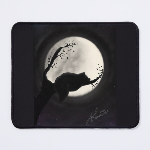 Item preview, Sleeping Animal Silhouette on a Branch against Full Moon designed and sold by Ad-Francme.