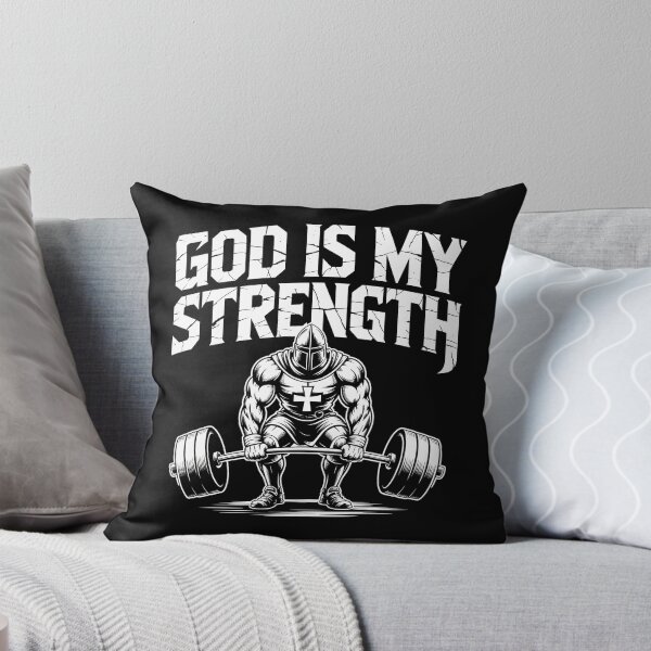 Item preview, God is my Strength – Christian Gym Knight Warrior Deadlift designed and sold by LoFizzy.