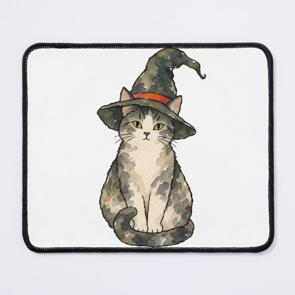 Item preview, Witchy Tabby Cat In A Tall Witch Hat designed and sold by Jessie's Palette.