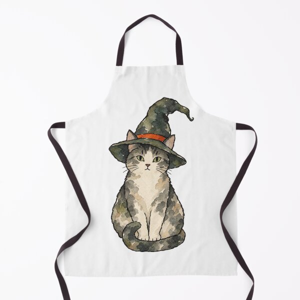 Item preview, Witchy Tabby Cat In A Tall Witch Hat designed and sold by Jessie's Palette.