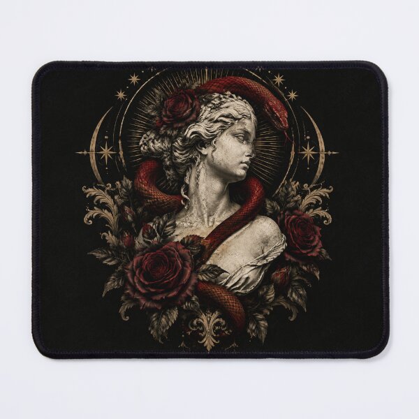 Item preview, Medusa Inspired Woman with Serpent and Roses designed and sold by Avenuse style.