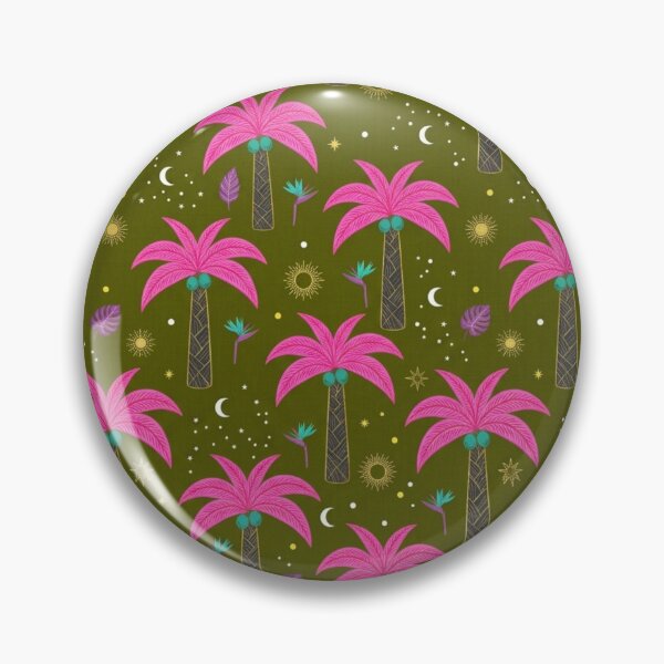 Item preview, Pink Palm Tree Pattern designed and sold by ShivCraftStudio.