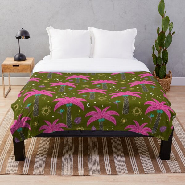 Item preview, Pink Palm Tree Pattern designed and sold by ShivCraftStudio.