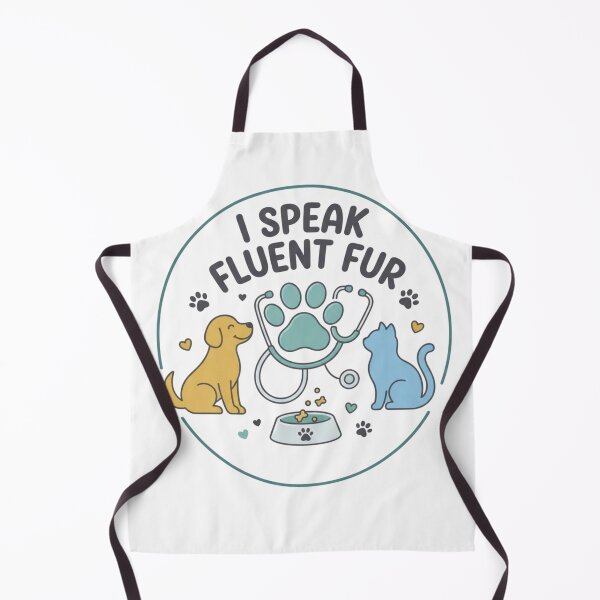Item preview, I Speak Fluent Fur Funny Veterinarian Vet Tech Pet Lover Design designed and sold by KreatoLab.