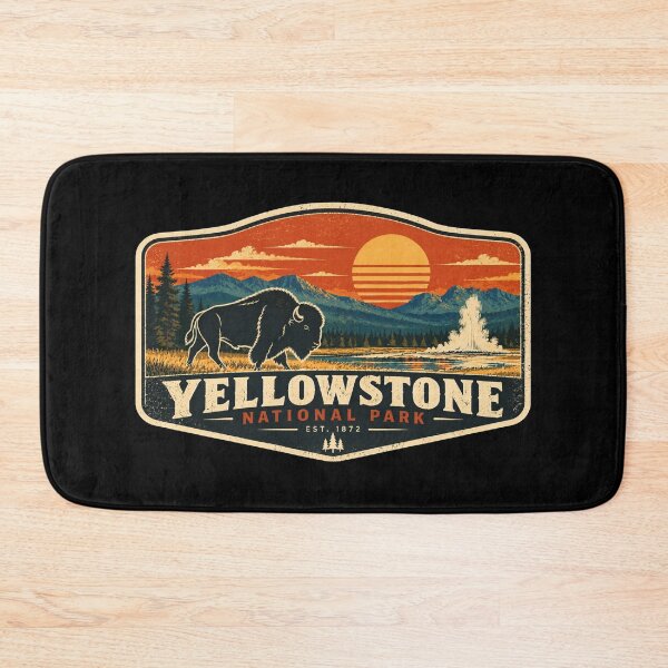 Item preview, Yellowstone National Park Bison Retro Vintage designed and sold by Swanny's Custom T-shirt and Gift Designs.