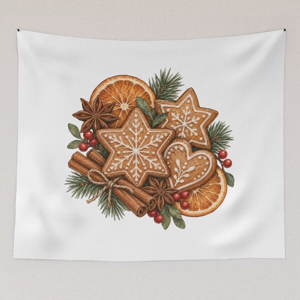 Item preview, Gingerbread and Spices Cozy Christmas Art designed and sold by DreamelleStudio.