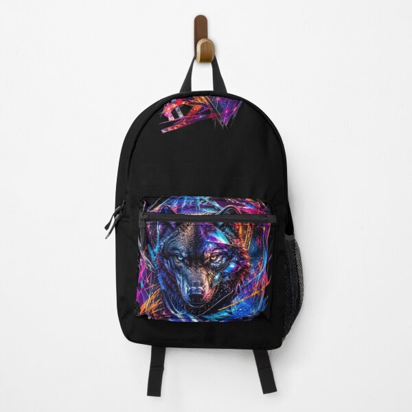 Item preview, Vibrant Geometric Neon Wolf Art designed and sold by RoyalDeluxGo.