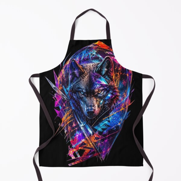 Item preview, Vibrant Geometric Neon Wolf Art designed and sold by RoyalDeluxGo.