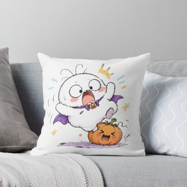 Aperçu de l'œuvre Citrouille fantôme d'Halloween créée et vendue par MOONVEIL ATELIER.