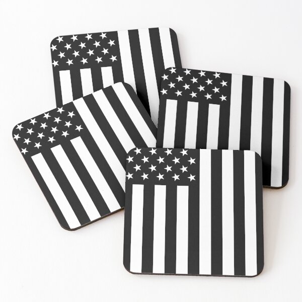 Item preview, United States of America Flag in Black & White (Vertical) designed and sold by Karate Octopus.