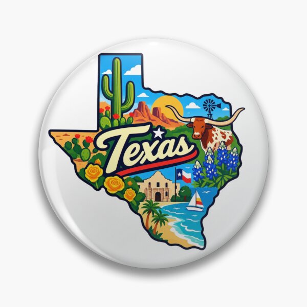Artikelvorschau, Karte des Bundesstaates Texas entworfen und verkauft von Myra365Art.