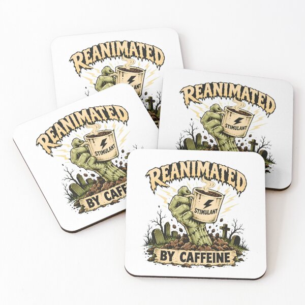 Item preview, Zombie Coffee Cemetery Hand Horror Fan designed and sold by chattsuede.