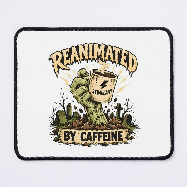 Item preview, Zombie Coffee Cemetery Hand Horror Fan designed and sold by chattsuede.