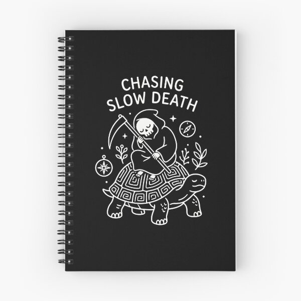 Item preview, Chasing Slow Death Grim Reaper Riding Turtle Gothic Art designed and sold by Amir Faysal.