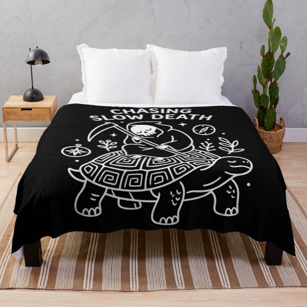 Item preview, Chasing Slow Death Grim Reaper Riding Turtle Gothic Art designed and sold by Amir Faysal.