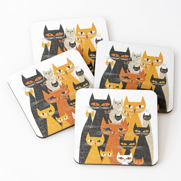 Item preview, Whimsical Cat Wall Art | Cat Painting | Cat Lover Gift designed and sold by flowerpower999.
