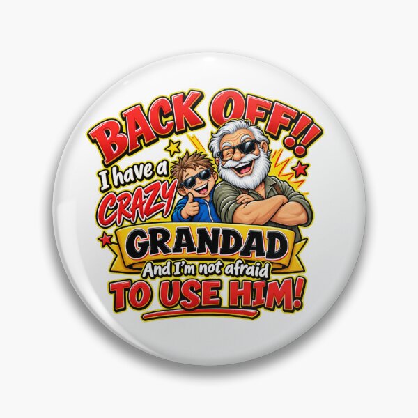 Item preview, Funny Crazy Grandad & Grandson Gift – Back Off Grandpa designed and sold by mygiftideas.
