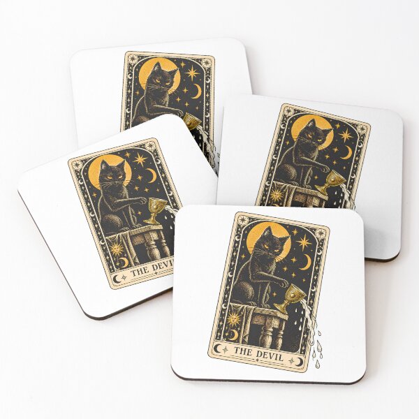 Item preview, Tarot Cat Devil Goblet Engraving Goth Witch designed and sold by chattsuede.