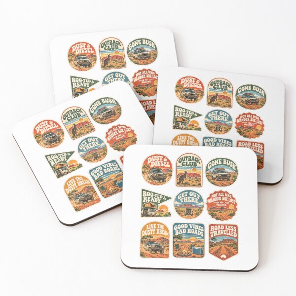 Item preview, Vintage Outback 4WD Badge Collection Off Road Adventure Aesthetic designed and sold by Yellowriversss.