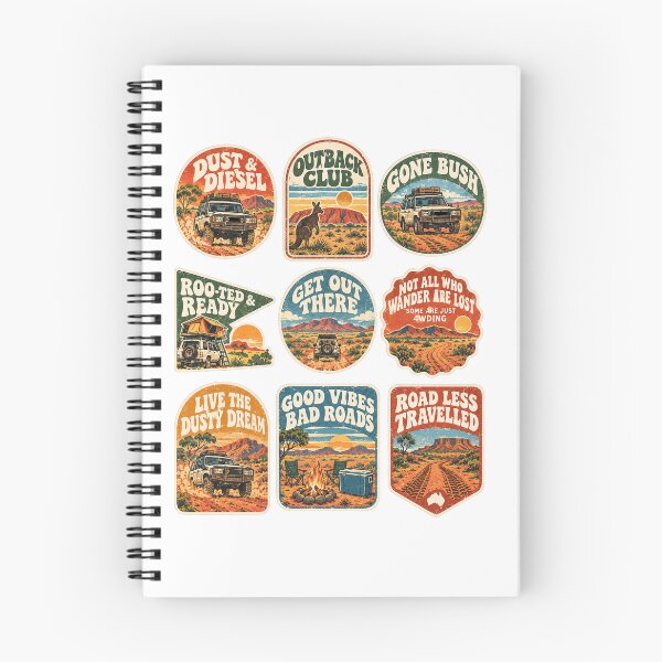 Item preview, Vintage Outback 4WD Badge Collection Off Road Adventure Aesthetic designed and sold by Yellowriversss.